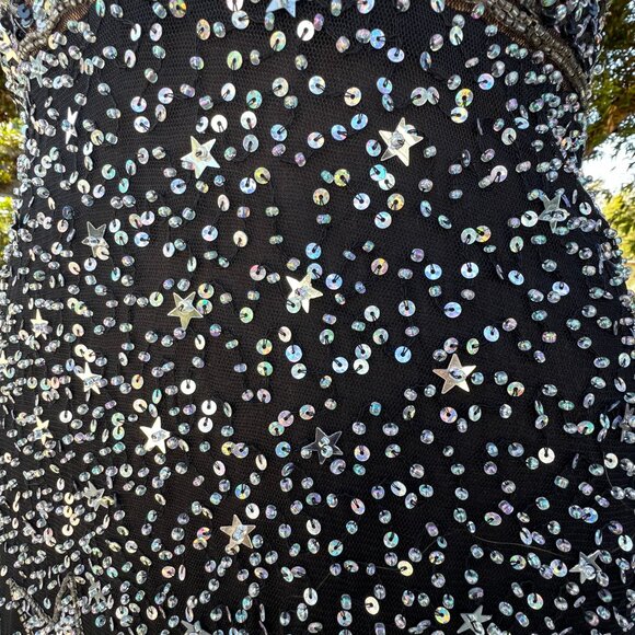 Celestial Bead & Sequin Embroidered Formal Gown - Picture 8 of 9